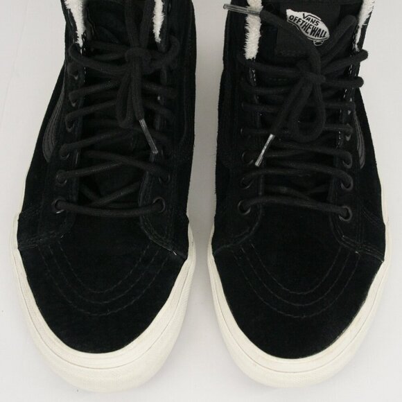 Vans SK8-Hi MTE Black Suede Hi Top Sherpa Lined Unisex Sneaker Shoes Sz W9.5  M8 - Picture 4 of 10